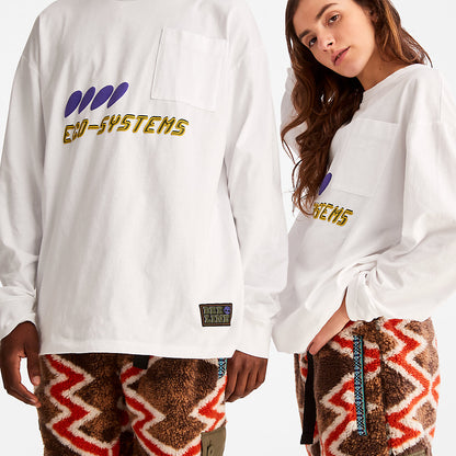 Timberland Mens Bee Line x Timberland® Long-sleeved T-Shirt in White