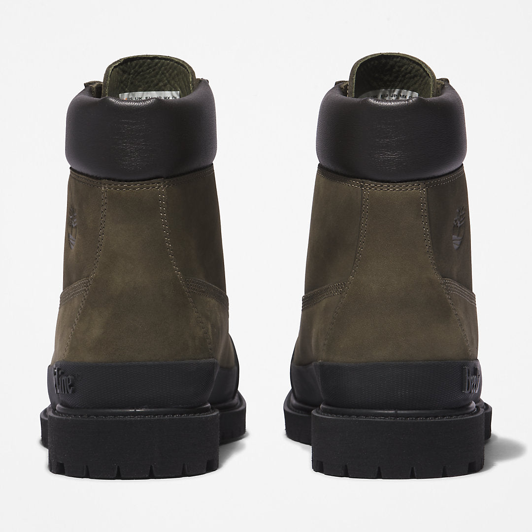 Timberland Womens Bee Line x Timberland® 6 Inch Rubber Toe Boot for Women in Dark Green/Black