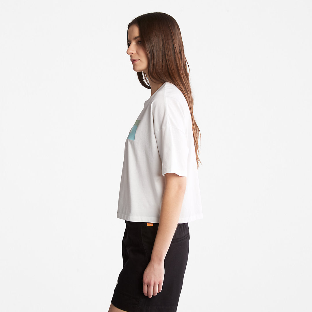 Timberland Womens Pastel T-Shirt for Women in White