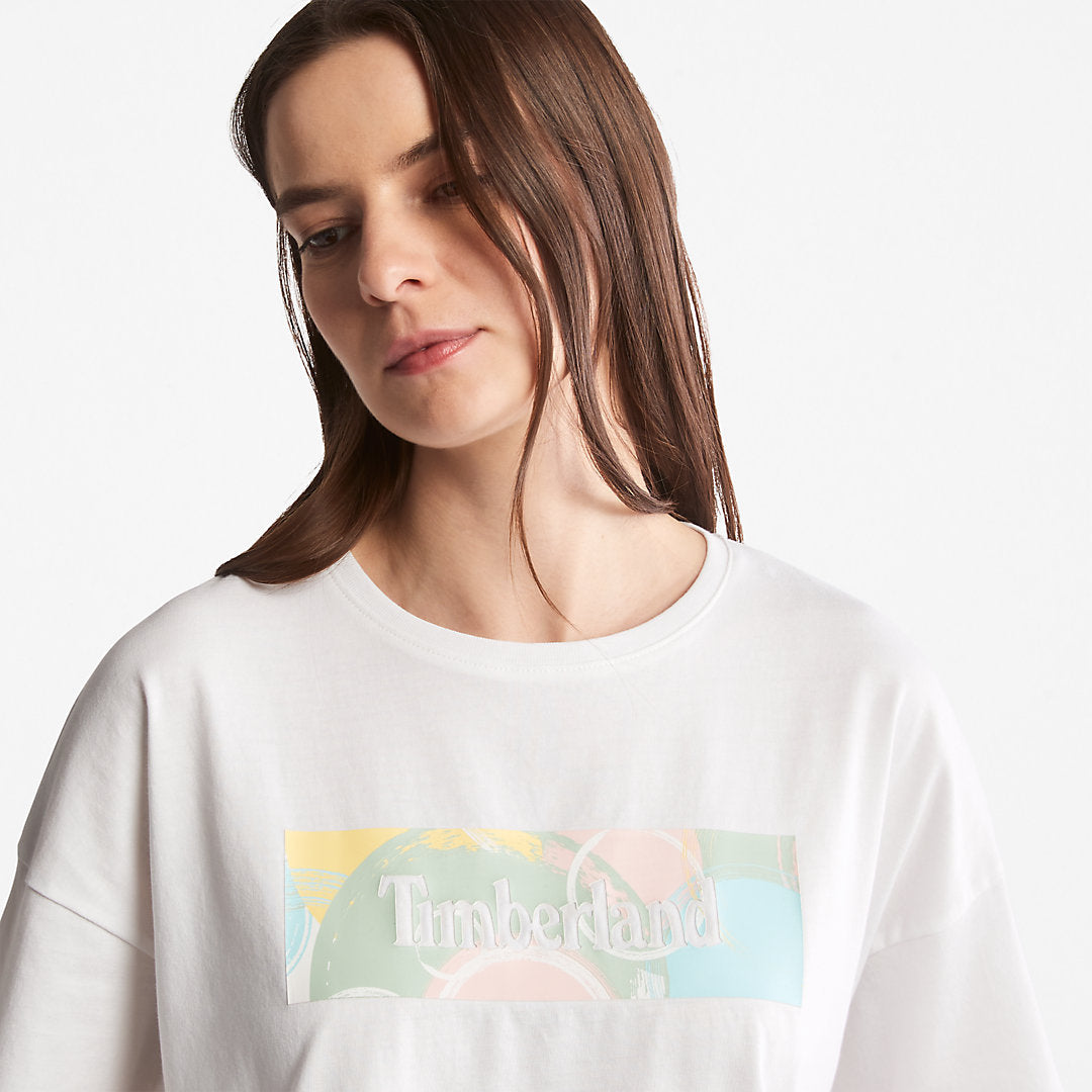 Timberland Womens Pastel T-Shirt for Women in White