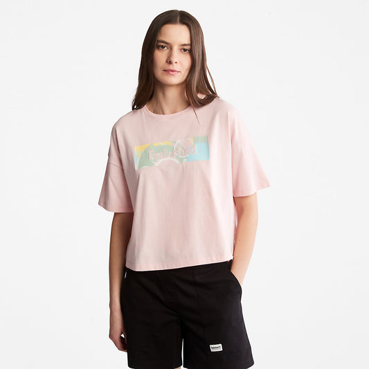 Timberland Womens Pastel T-Shirt for Women in Pink