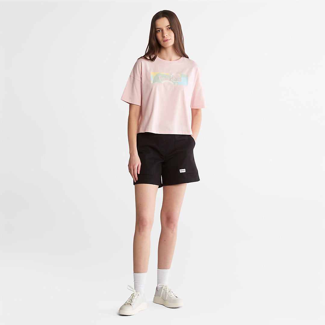 Timberland Womens Pastel T-Shirt for Women in Pink
