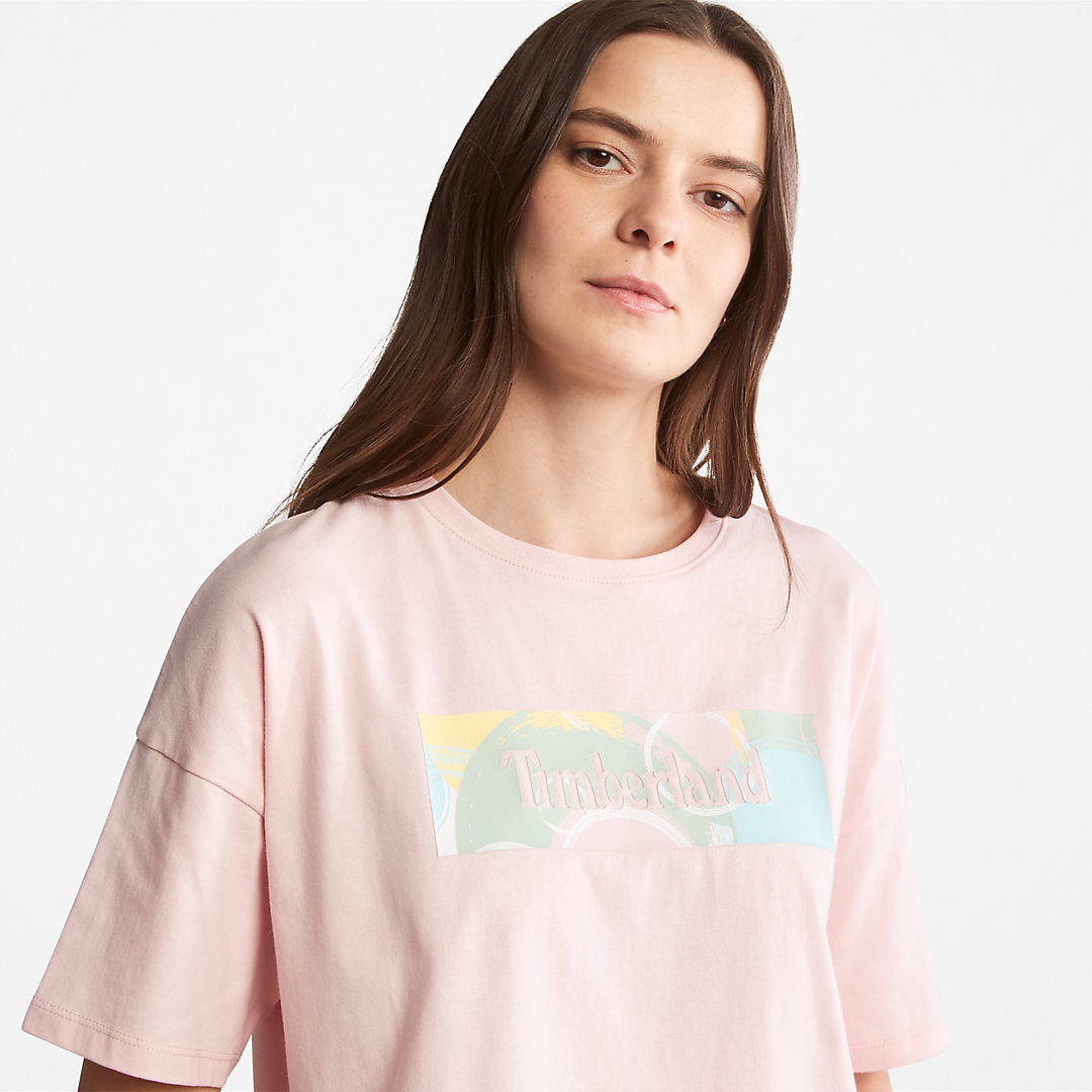 Timberland Womens Pastel T-Shirt for Women in Pink
