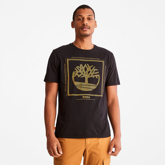 Timberland Mens Logo T-Shirt for Men in Black