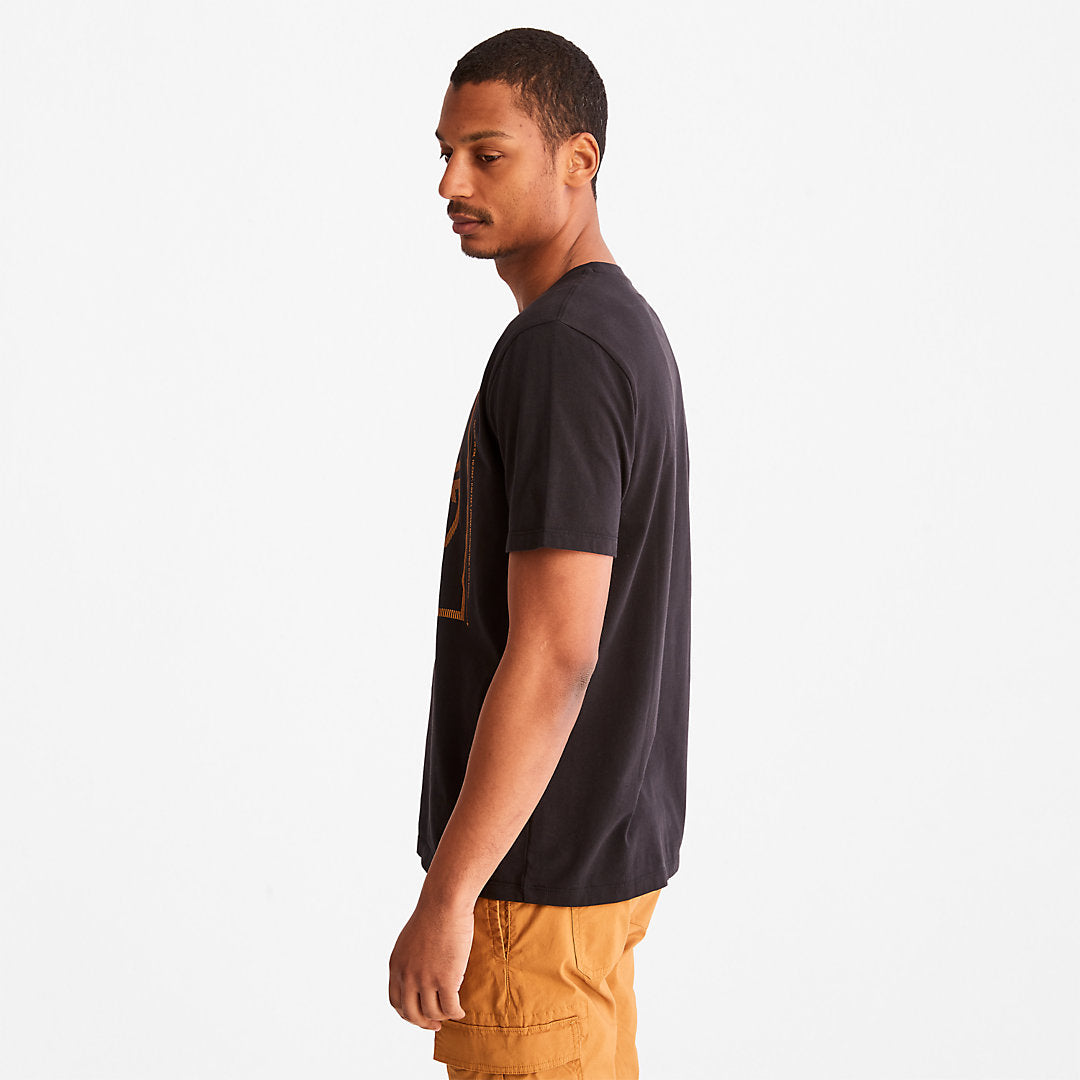 Timberland Mens Logo T-Shirt for Men in Black