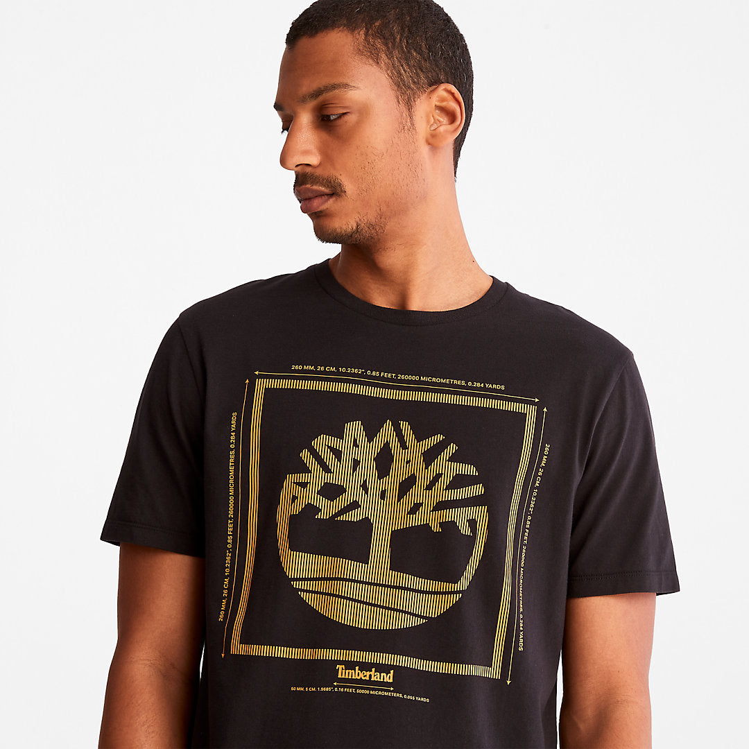 Timberland Mens Logo T-Shirt for Men in Black