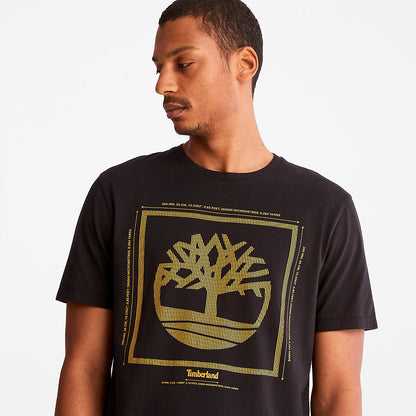 Timberland Mens Logo T-Shirt for Men in Black