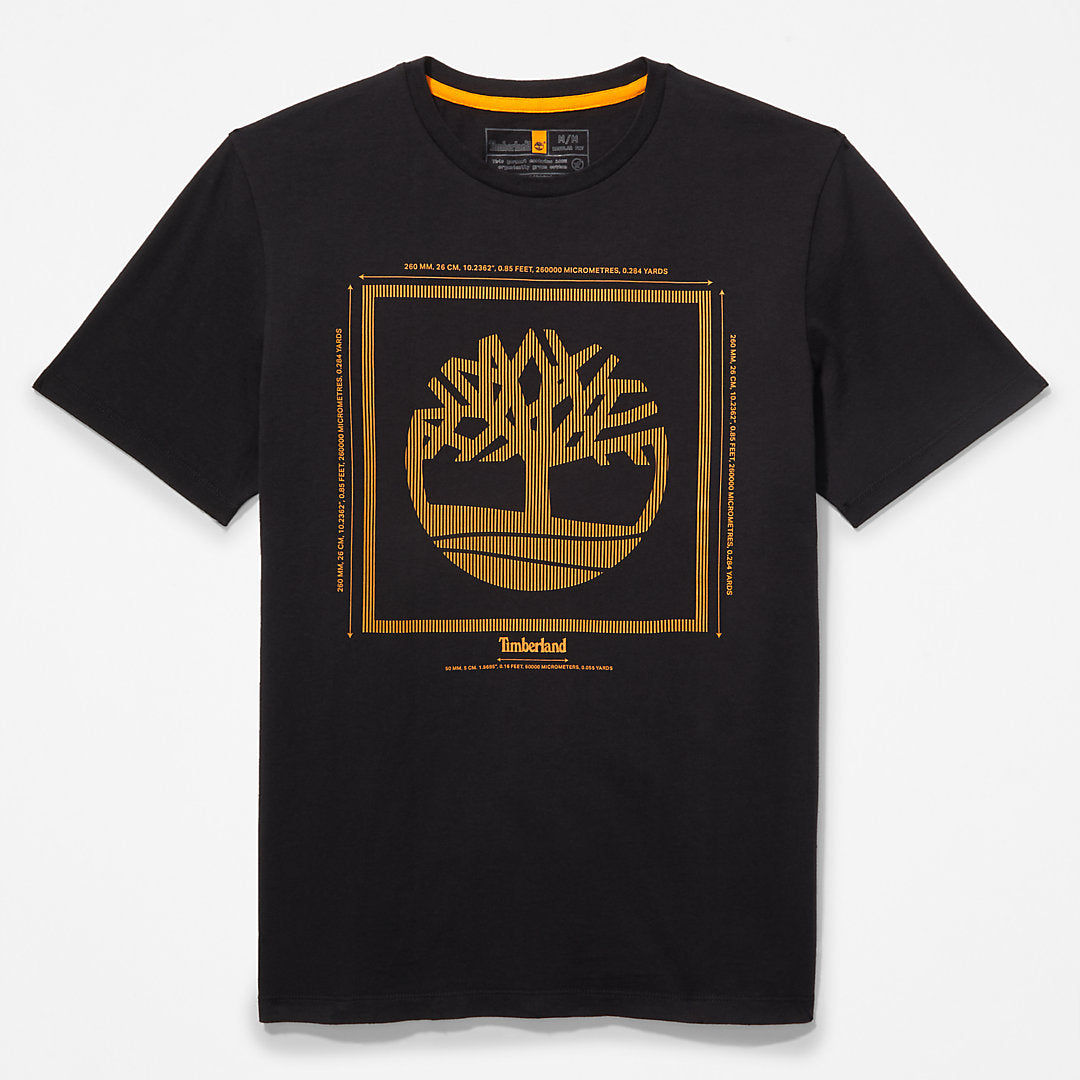 Timberland Mens Logo T-Shirt for Men in Black