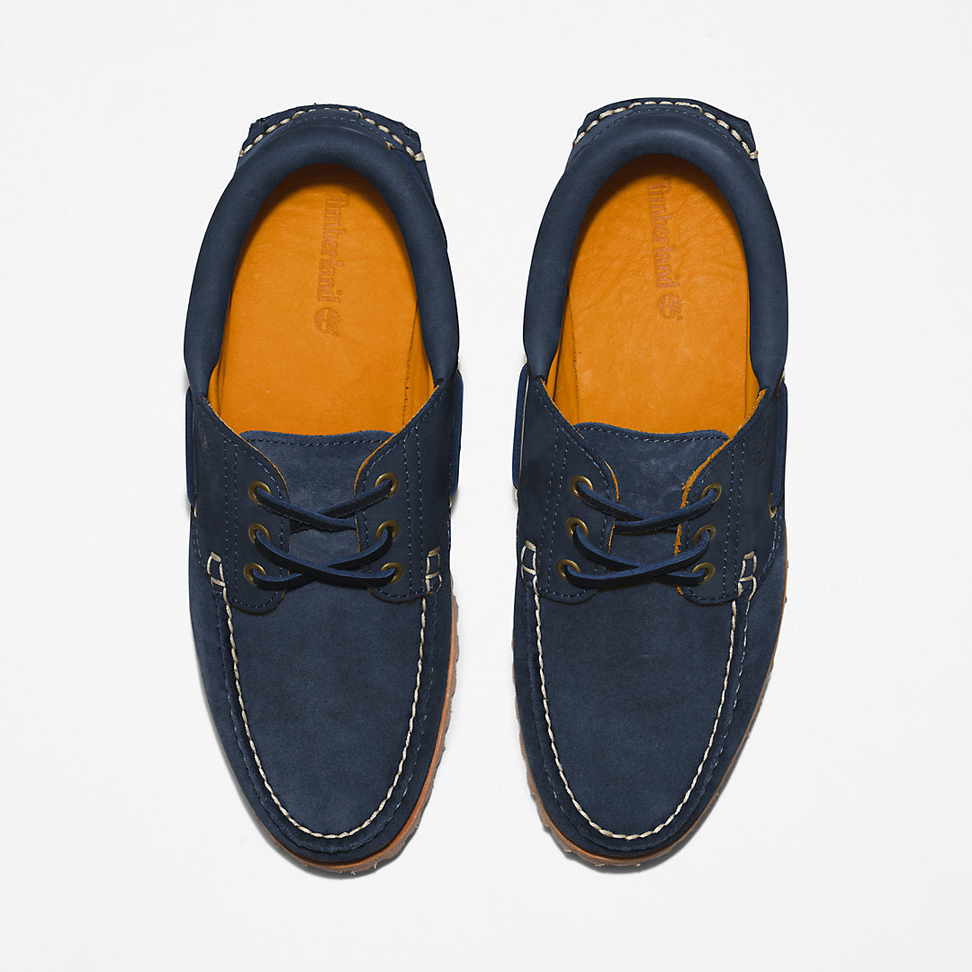 Timberland Mens Timberland® 3-Eye Lug Handsewn Boat Shoe for Men in Navy