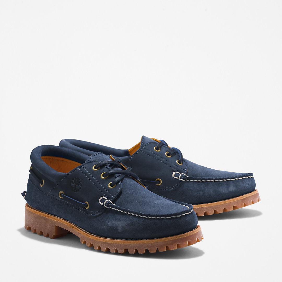 Timberland Mens Timberland® 3-Eye Lug Handsewn Boat Shoe for Men in Navy