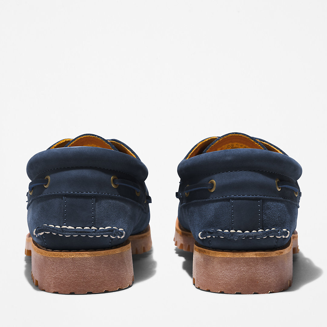 Timberland Mens Timberland® 3-Eye Lug Handsewn Boat Shoe for Men in Navy