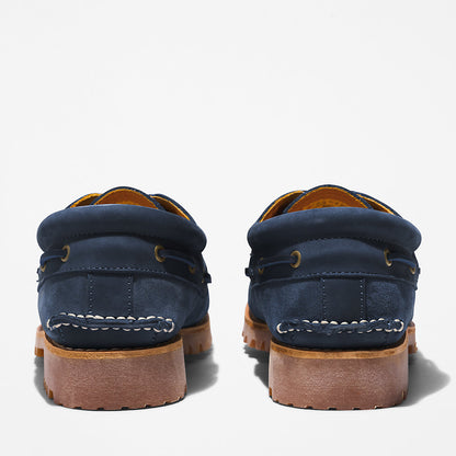 Timberland Mens Timberland® 3-Eye Lug Handsewn Boat Shoe for Men in Navy
