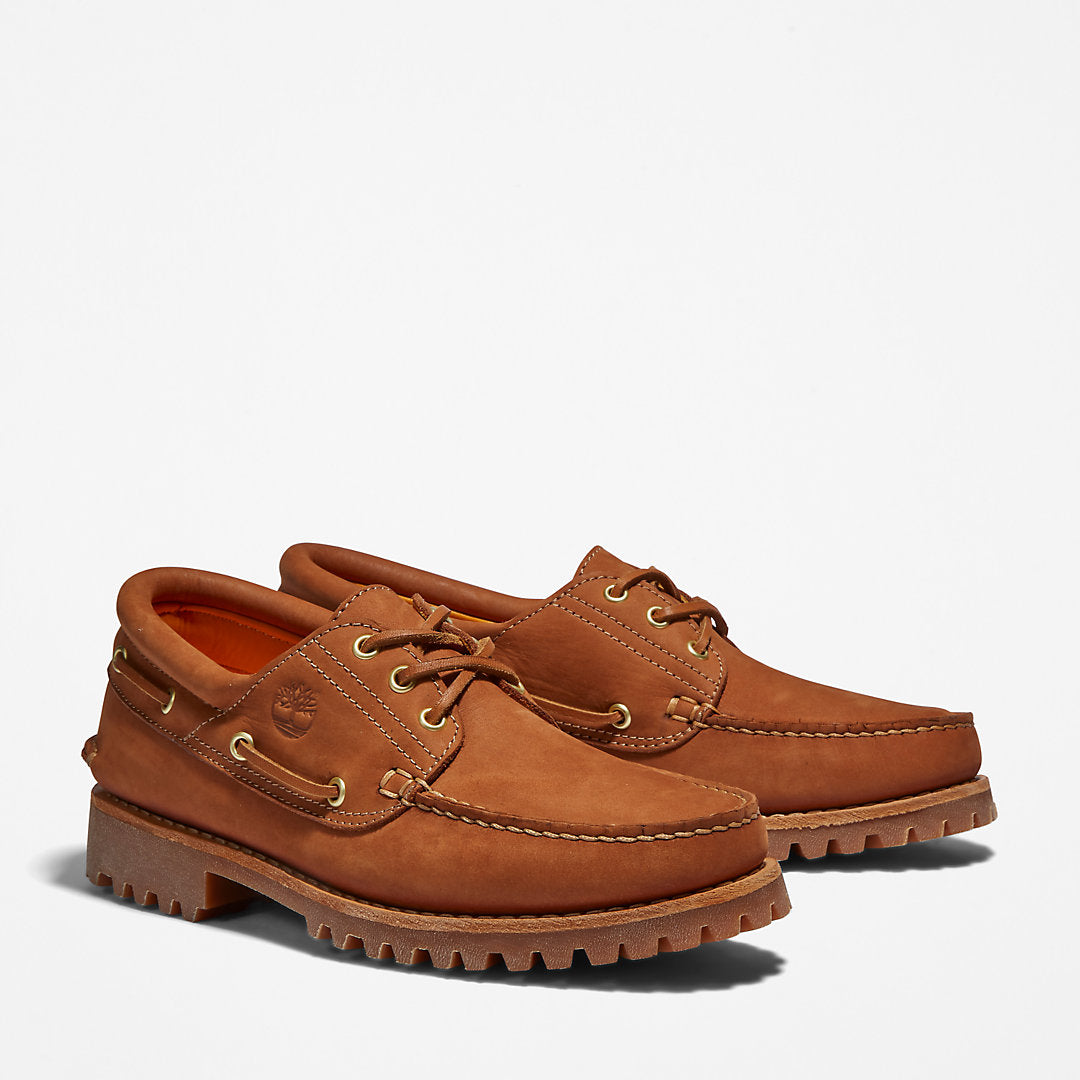 Timberland Mens Timberland® 3-Eye Lug Handsewn Boat Shoe for Men in Brown