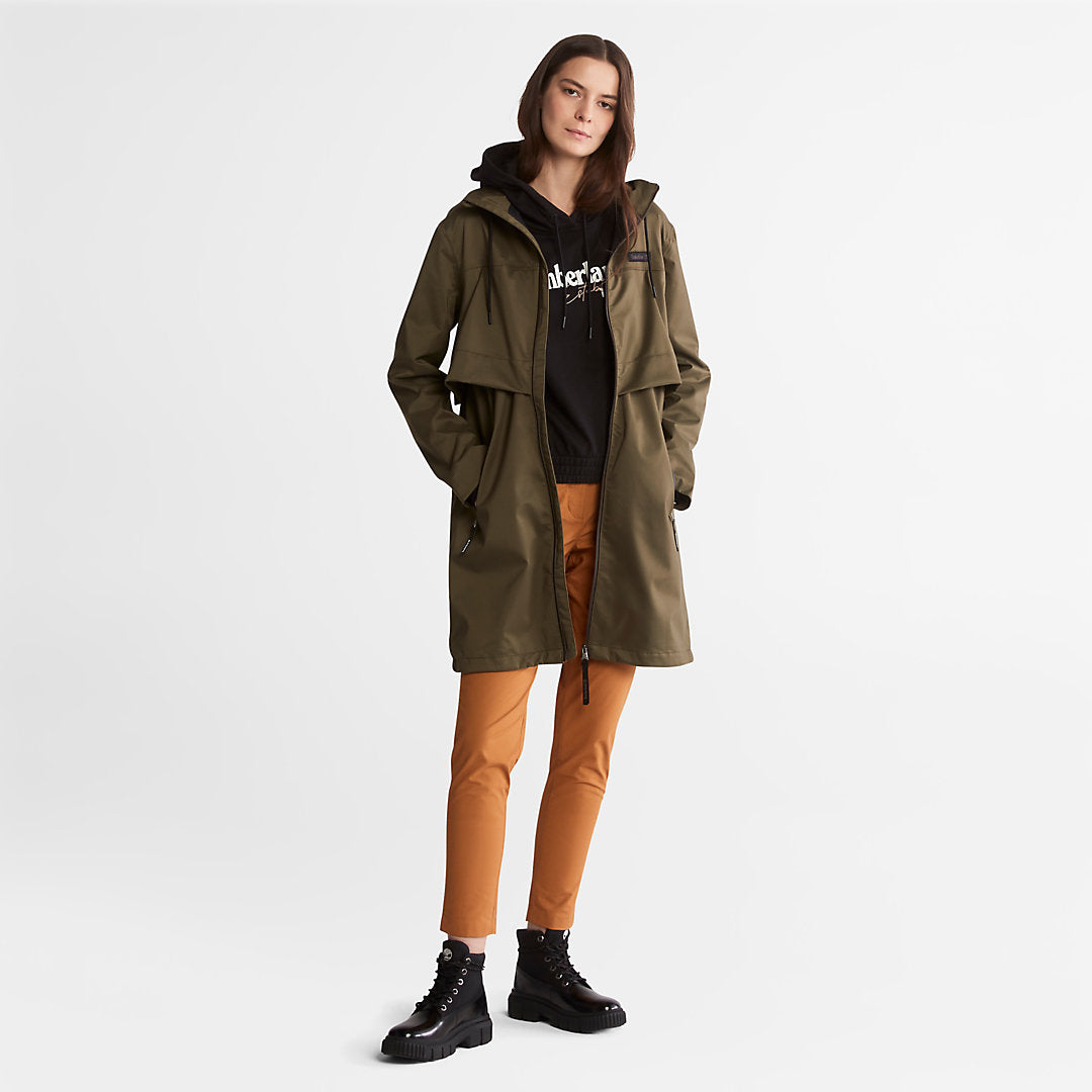 Timberland Womens Waterproof Mid-length Parka for Women in Dark Green