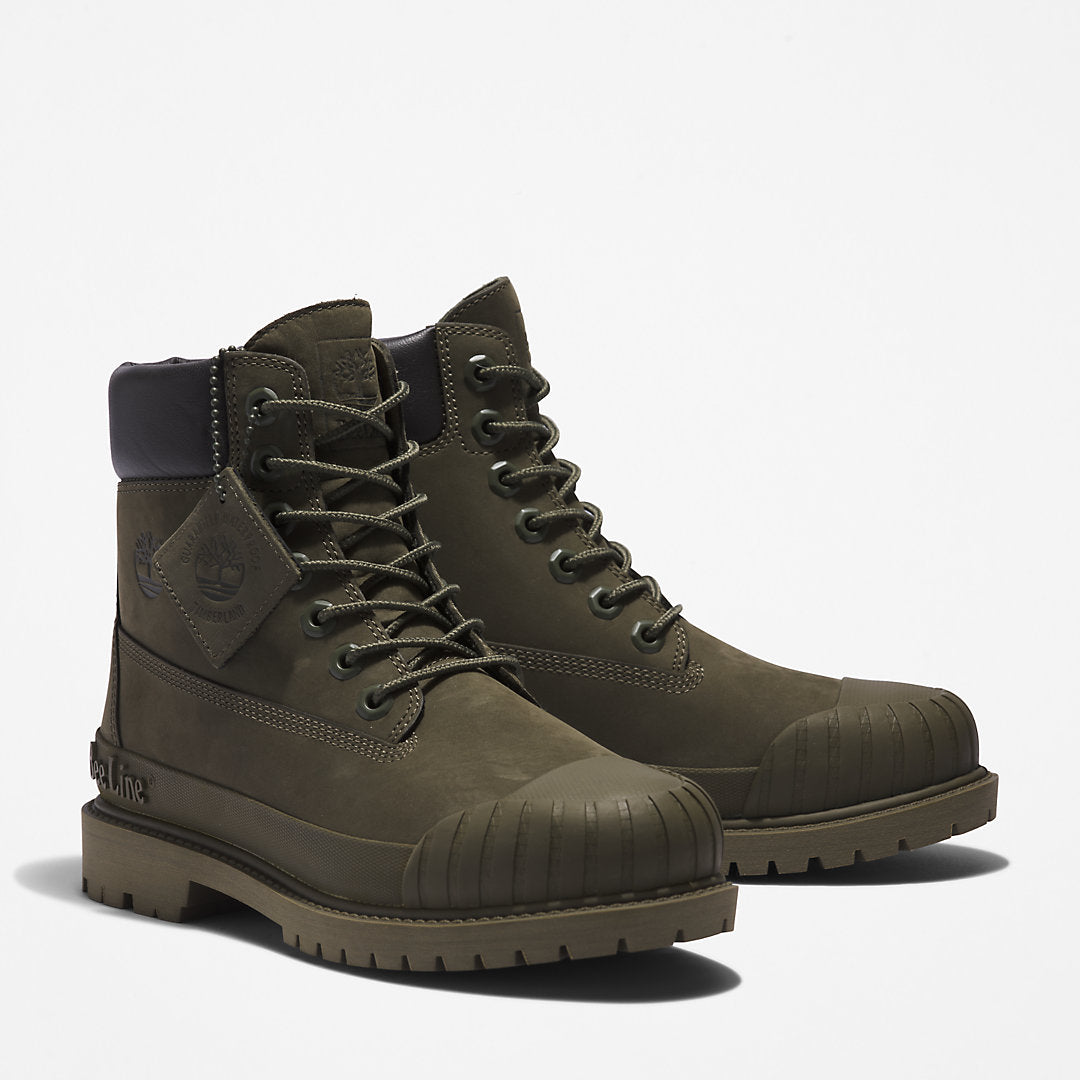 Timberland Womens Bee Line x Timberland® 6 Inch Rubber Toe Boot for Women in Dark Green