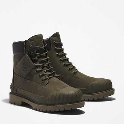 Timberland Womens Bee Line x Timberland® 6 Inch Rubber Toe Boot for Women in Dark Green