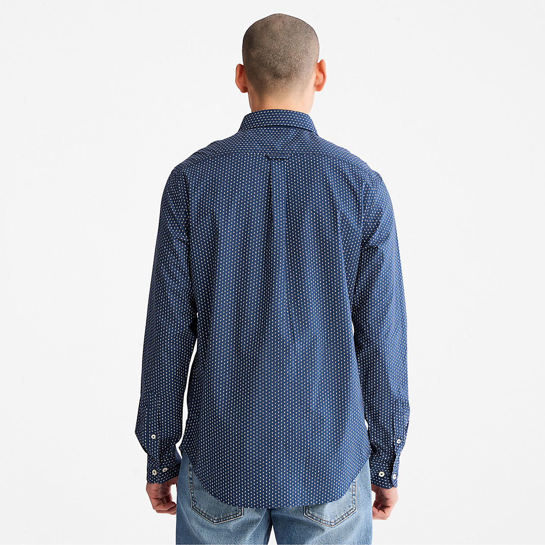 Timberland Mens Microprint Shirt for Men in Blue