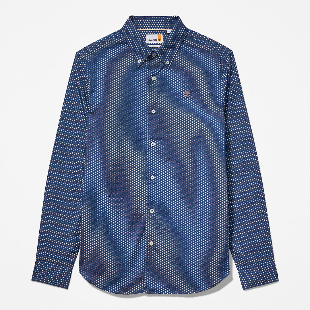 Timberland Mens Microprint Shirt for Men in Blue