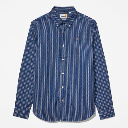 Timberland Mens Microprint Shirt for Men in Blue
