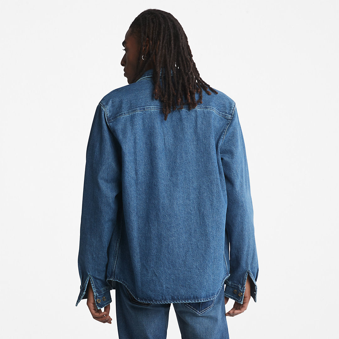 Timberland Mens Outdoor Heritage Denim EK+ Overshirt for Men in Light Blue