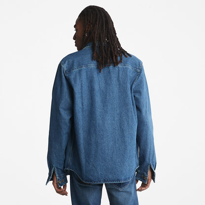 Timberland Mens Outdoor Heritage Denim EK+ Overshirt for Men in Light Blue