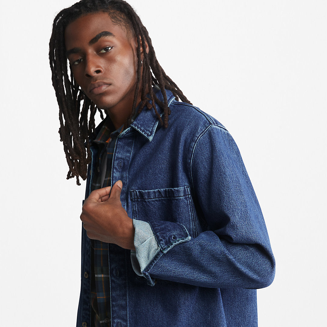 Timberland Mens Outdoor Heritage Denim EK+ Overshirt for Men in Indigo