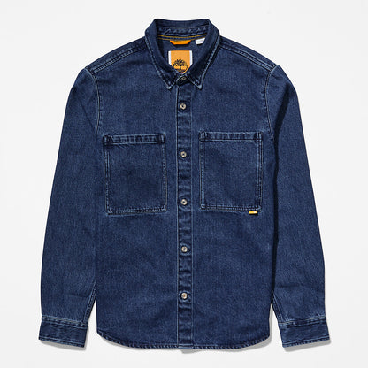 Timberland Mens Outdoor Heritage Denim EK+ Overshirt for Men in Indigo