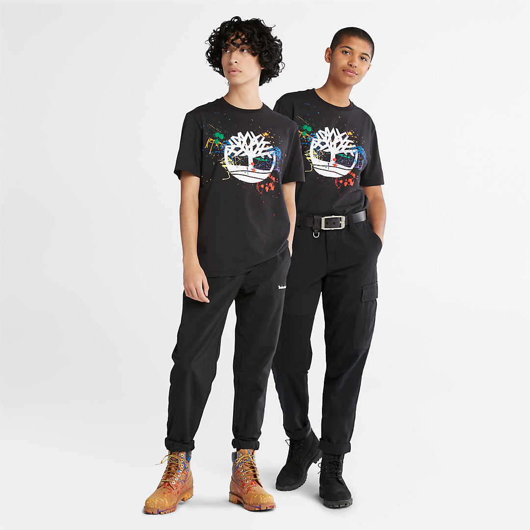 Timberland Mens Paint Pride T-Shirt in Black