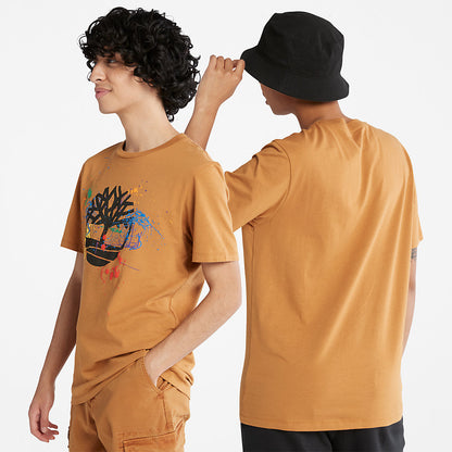 Timberland Mens Paint Pride T-Shirt in Dark Yellow