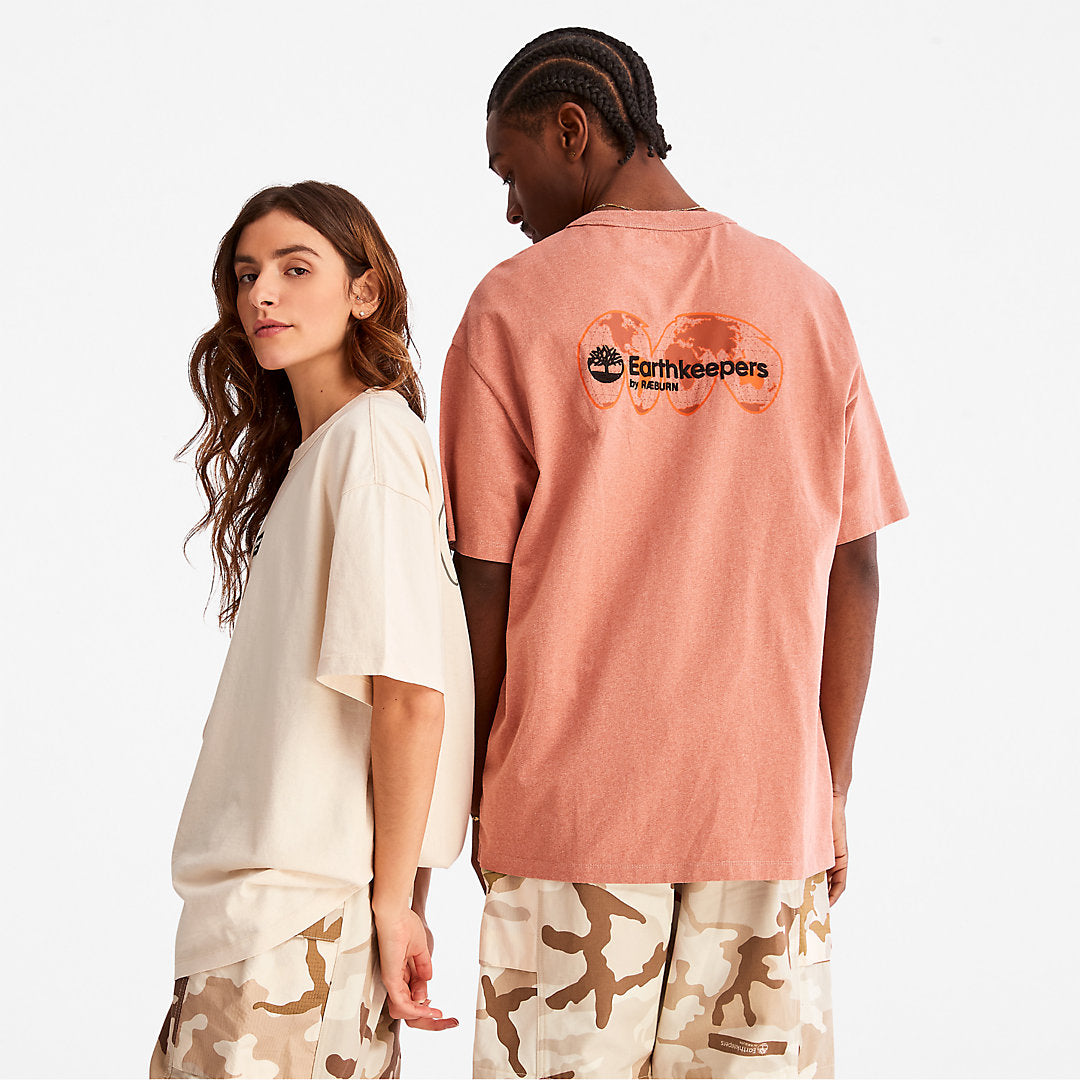 Timberland Mens Earthkeepers® by Raeburn Archive Globe T-Shirt in Orange