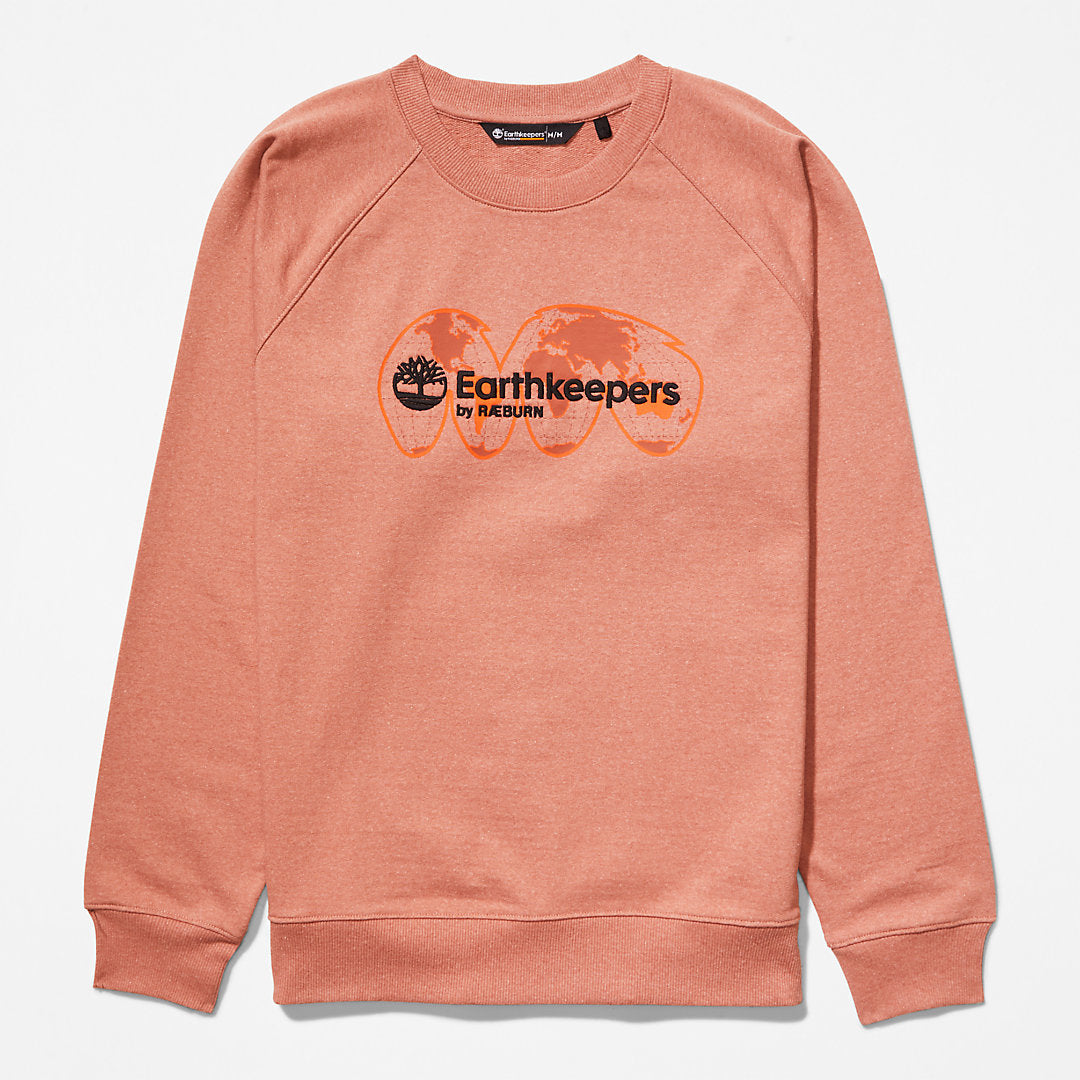Timberland Mens Earthkeepers® by Raeburn Archive Globe Crewneck Sweatshirt in Orange