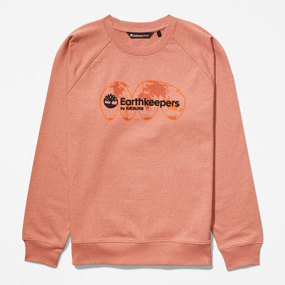 Timberland Mens Earthkeepers® by Raeburn Archive Globe Crewneck Sweatshirt in Orange