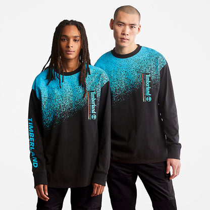 Timberland Mens Outdoor Archive Long-sleeved Graphic T-Shirt in Black