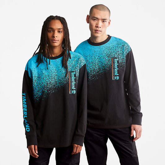 Timberland Mens Outdoor Archive Long-sleeved Graphic T-Shirt in Black
