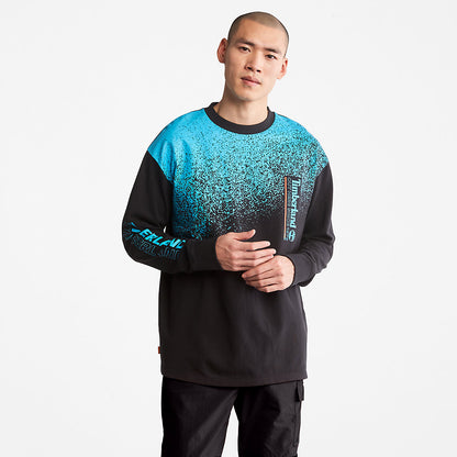 Timberland Mens Outdoor Archive Long-sleeved Graphic T-Shirt in Black