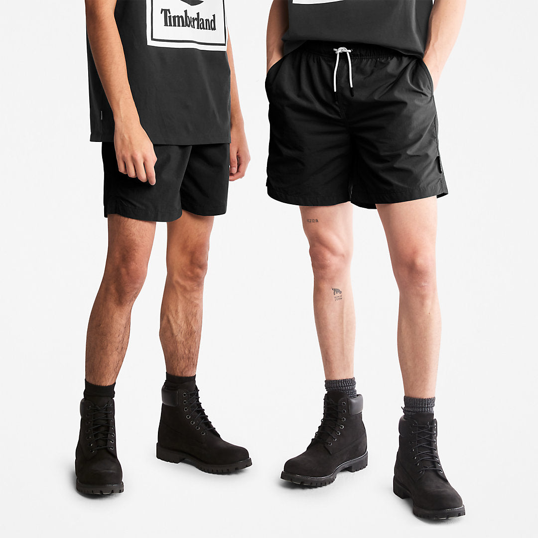 Timberland Mens All Gender Windbreaker Shorts in Black