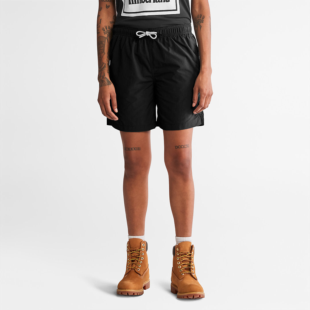Timberland Mens All Gender Windbreaker Shorts in Black