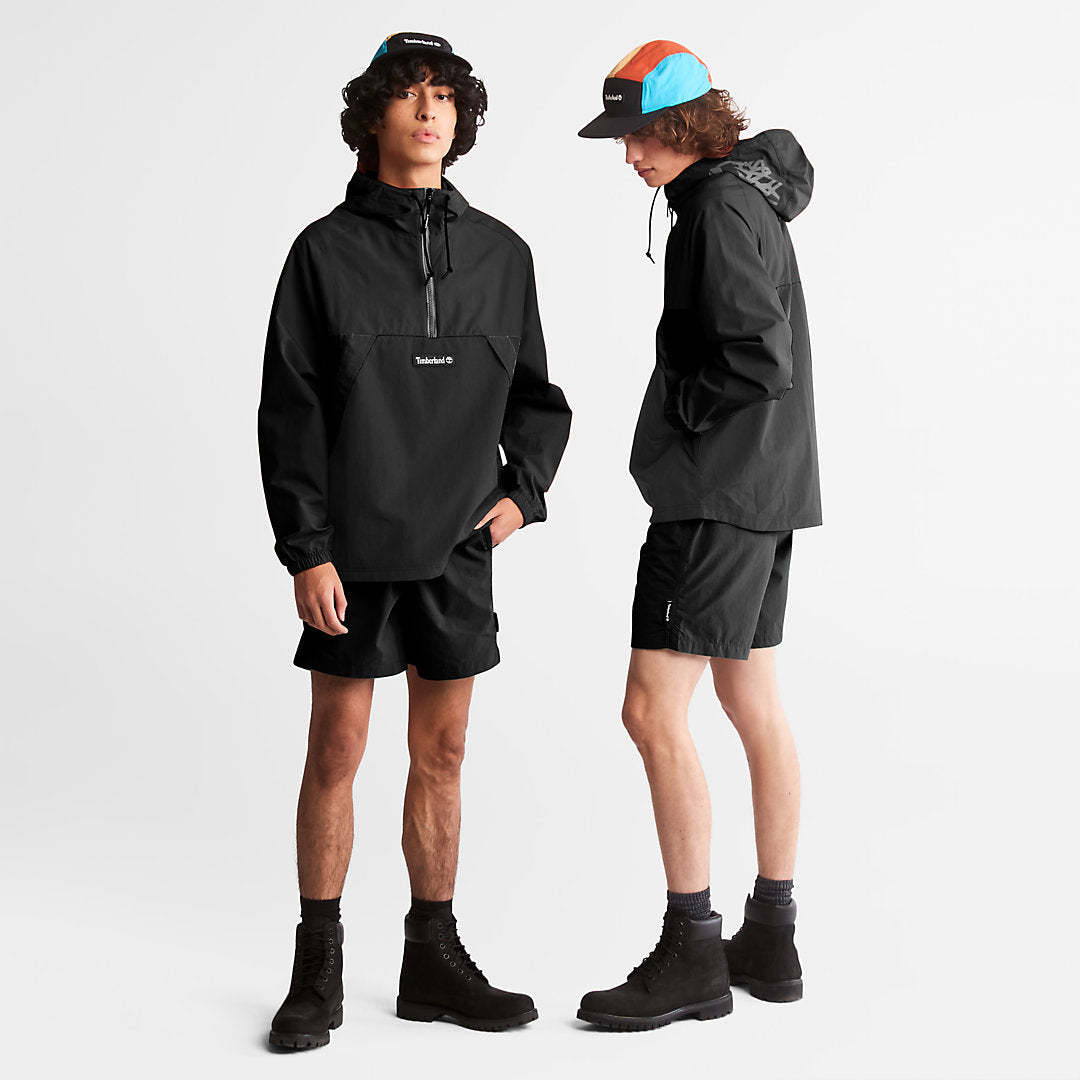 Timberland Mens All Gender Windbreaker Shorts in Black