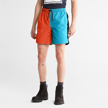 Timberland Mens All Gender Windbreaker Shorts in Orange