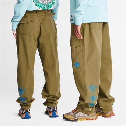 Timberland Mens Bee Line x Timberland® Wide-leg Bottoms in Brown