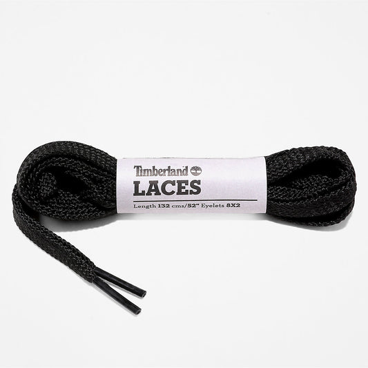 Timberland Mens 132cm/52” Flat Replacement Laces in Black